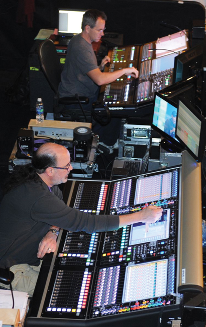 Mikael  Stewart (above) and Ron Reaves at FOH