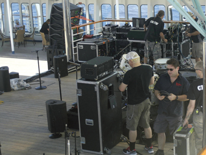 Setting up on the Lido Deck