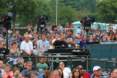 Andy Ciarniello mixes the opening band at a .38 Special show.