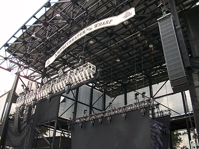 The setup for a Steve Miller Band performance in Orange Beach, AL.