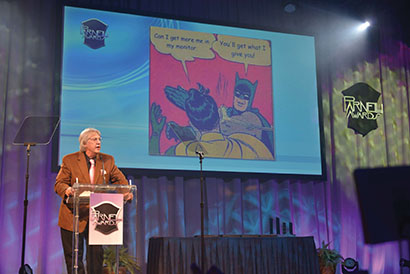 Emcee Cory Wells of Three Dog Night at the 2012 Parnelli Awards