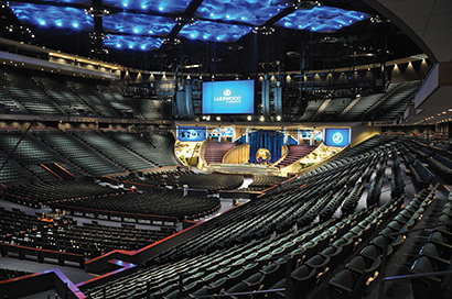 Upgrade projects can be as huge as the 2012 upgrade for Lakewood Church's 16,800-seat facility in Houston, as seen in this photo by Brad Ricks.