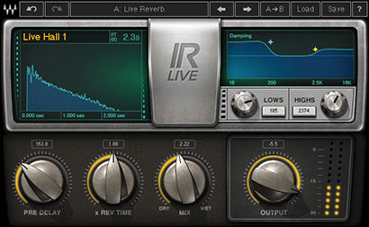 Waves IR-Live reverb plug-in