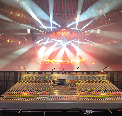 FOH console photo by Steve Jennings