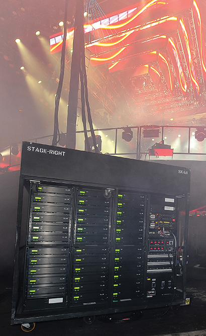 Muse stage right racks photo by Steve Jennings