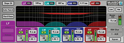 Allen & Heath iLive Firmware Update with Engineer Presets - Multi BD compressor screen shot