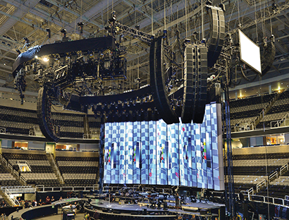 Bon Jovi is touring with a Clair i5 system. Tour photo by Steve Jennings.