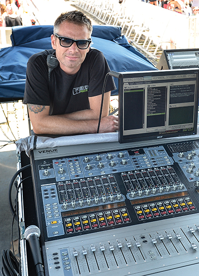 Andy Turner, FOH A1, WillPower Stage. Photo by Steve Jennings