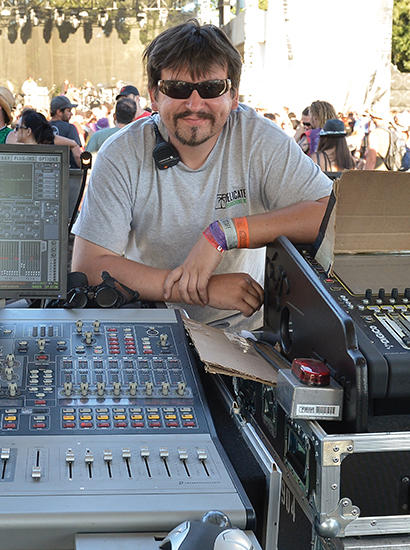 Sergey Bailleul, FOH A1, Citi/Midway stage. Photo by Steve Jennings