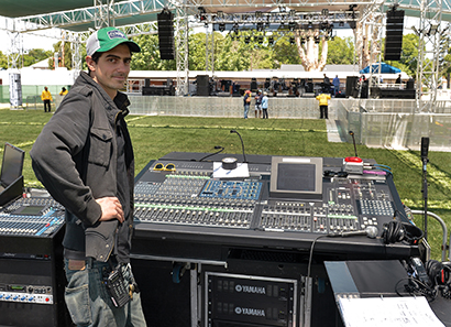 Sebastien Poux, FOH A1, Plaza/Miner Winery Stage. Photo by Steve Jennings