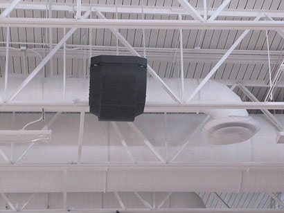 ESC provided a Bose RoomMatch system for a variety of sports and music events. Pictured here, an RMS215 subwoofer module.