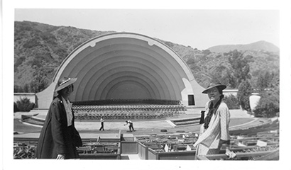 The Hollywood Bowl in 1938, shown in this tourist snapshot. Photo Courtesy: Hollywood Bowl Museum Collection