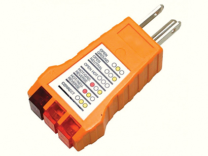 A pocket AC receptacle tester can be a handy way to troubleshoot problems.