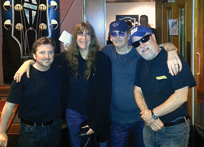 From left, Roeser, Patti Smith, Lanier and Bloom in October 2012, while preparing for BÖC’s 40th anniversary show.