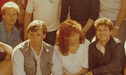 Bruce Jackson, George Travis, Patti Scialfa and LD Jeff Ravitz in 1984