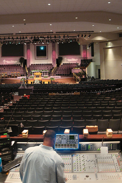 The sanctuary view from FOH