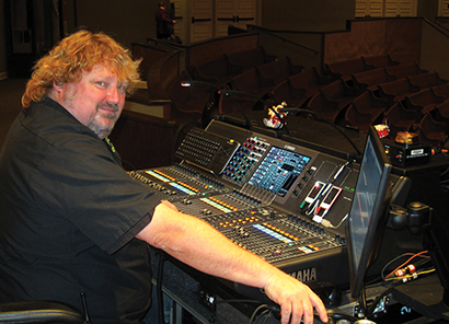 FOH engineer Jimbo Neal at the mix position. Photo by John Jennings