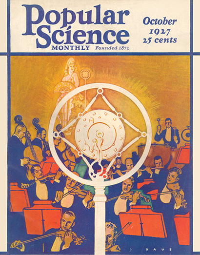 Myrtle was designed to emulate the look of vintage carbon mics, like this Western Electric 387 featured on the 1927 cover of Popular Science.