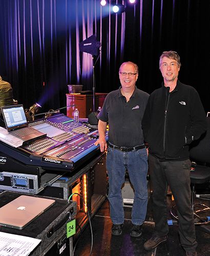 Monitor engineers Pete Buess (Sting)  and Bob Lewis (Paul Simon).