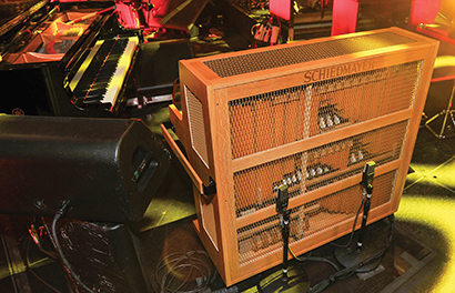 Rarely seen outside of the studio environment, this Schiedmayer Celeste was miked in stereo by two AKG C414’s.