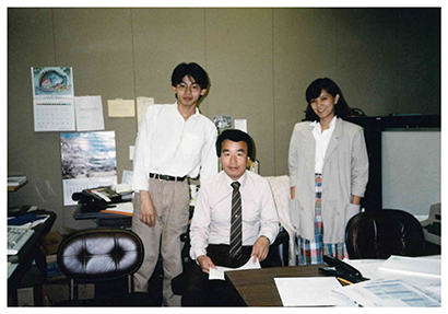 In this rare shot from the company’s early days, Hosa founder Sho Sato (seated) poses with the company’s first employees, including Hiroyoshi Abe (son of Yoshiharu Abe, one of TEAC’s five founders).