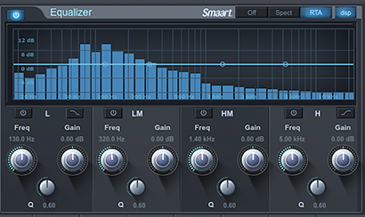 Fig 2: Smaart RTA via PreSonus 16.4.2AI of the same bass note, played simultaneously through a mic on the bass amp.