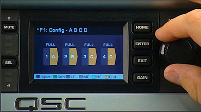 Navigating the front panel TFT screen GUI proved easy and straightforward