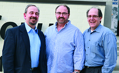 On the first day of the show, PreSonus announced its acquisition of WorxAudio. Shown here are PreSonus chairman Kevin Kouhig, WorxAudio founder Hugh Sarvis and PreSonus CEO Jim Mack.