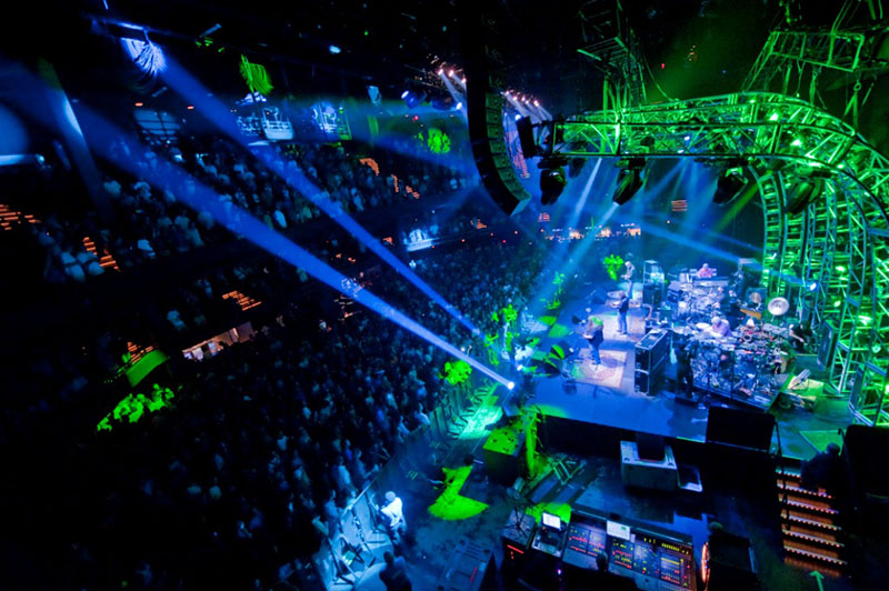 View of the stage from a position aloft.