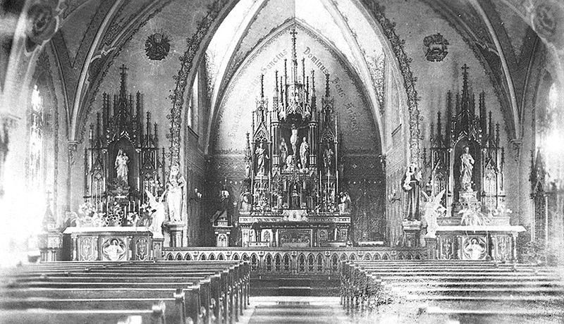 Completed around 1910, St. Mary’s Catholic Church had a look inspired by European cathedrals.