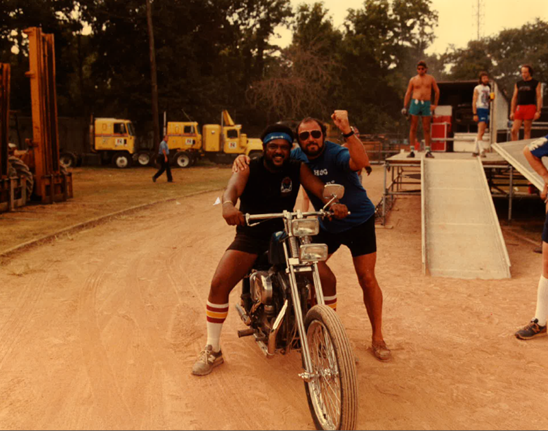 Revving it up with Don Fox on the Journey tour, 1983