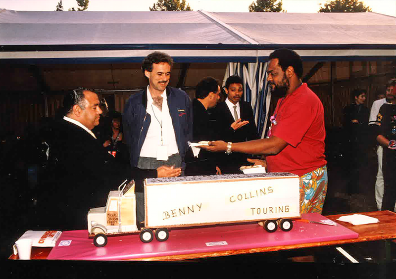 John Draper, Frank DeLeo and Benny Collins during the mid-1980s Bad tour