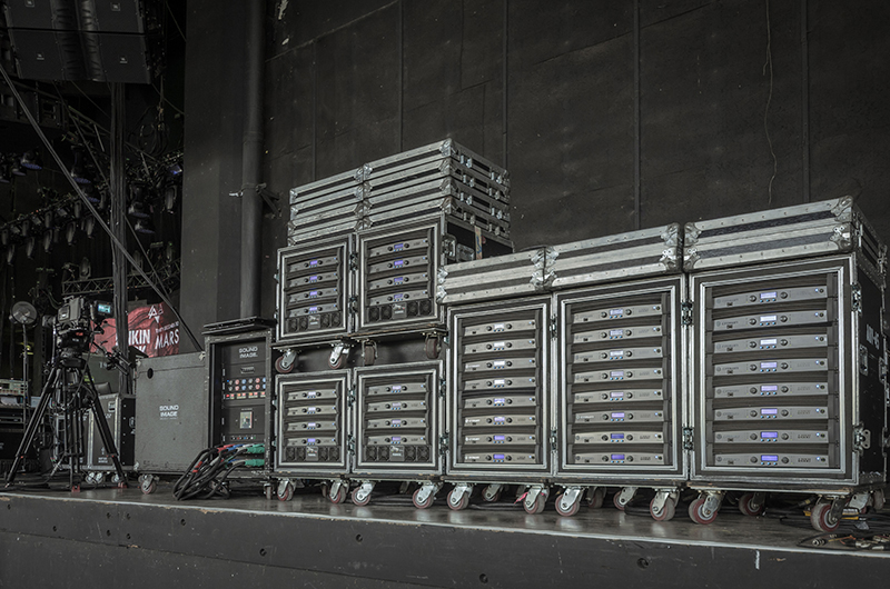 Crown I-Tech 12000HD amps power the rig. Photo by Vic Wagner