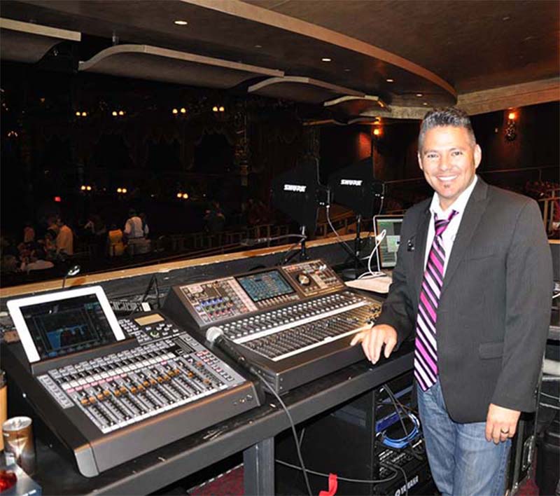 FOH mixer Tony Huerta