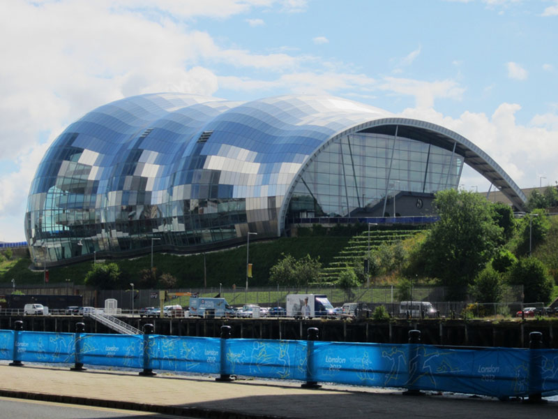  Exterior of the Sage Gateshead complex. Photo by Graham Robson