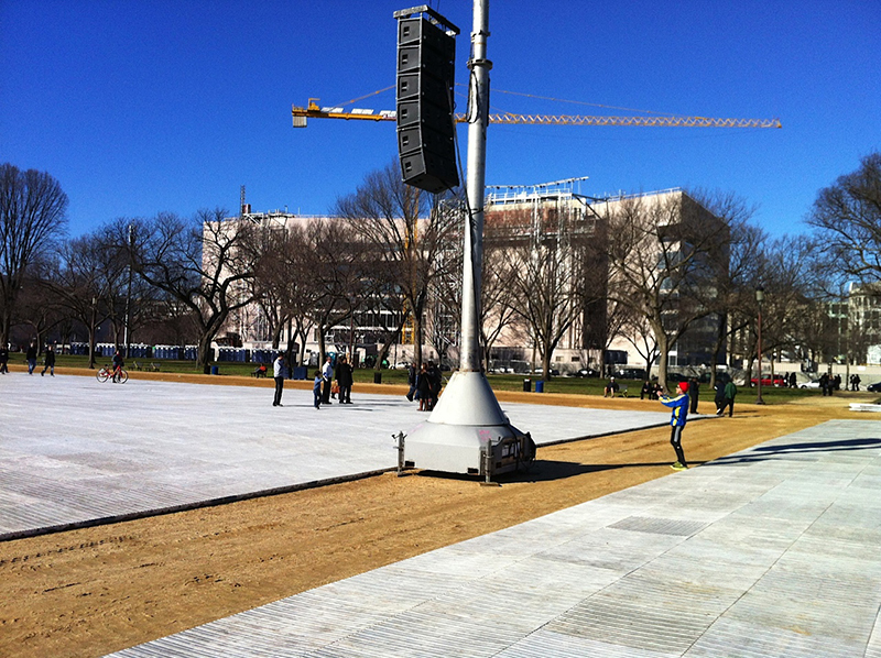 For the 2009 presidential inauguration, MSI fabricated innovative non-climbable rigging poles to accommodate delay towers.