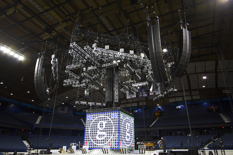 Main hang at Allstate Arena, near Chicago, where the tour kicked off