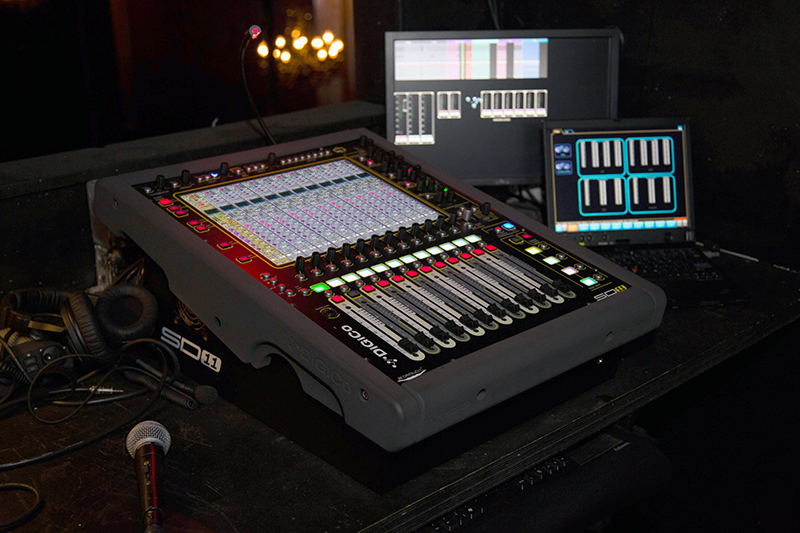 A DiGiCo SD11i, used for DJ nights and general production tasks, leaves the main SD10 console dedicated to FOH for live events.