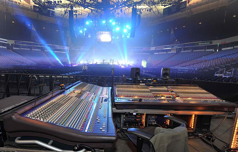 FOH consoles. Eric Church tour photo by Steve Jennings.