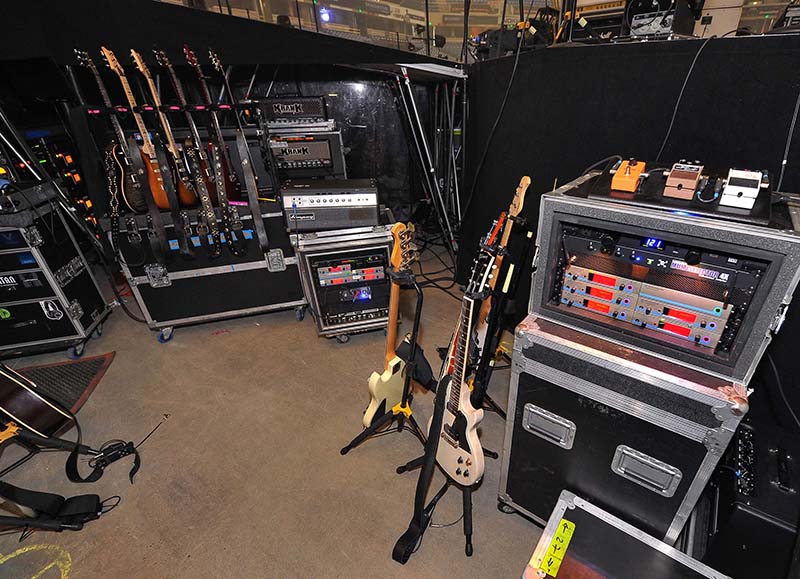 Guitar amp gear. Eric Church tour photo by Steve Jennings.