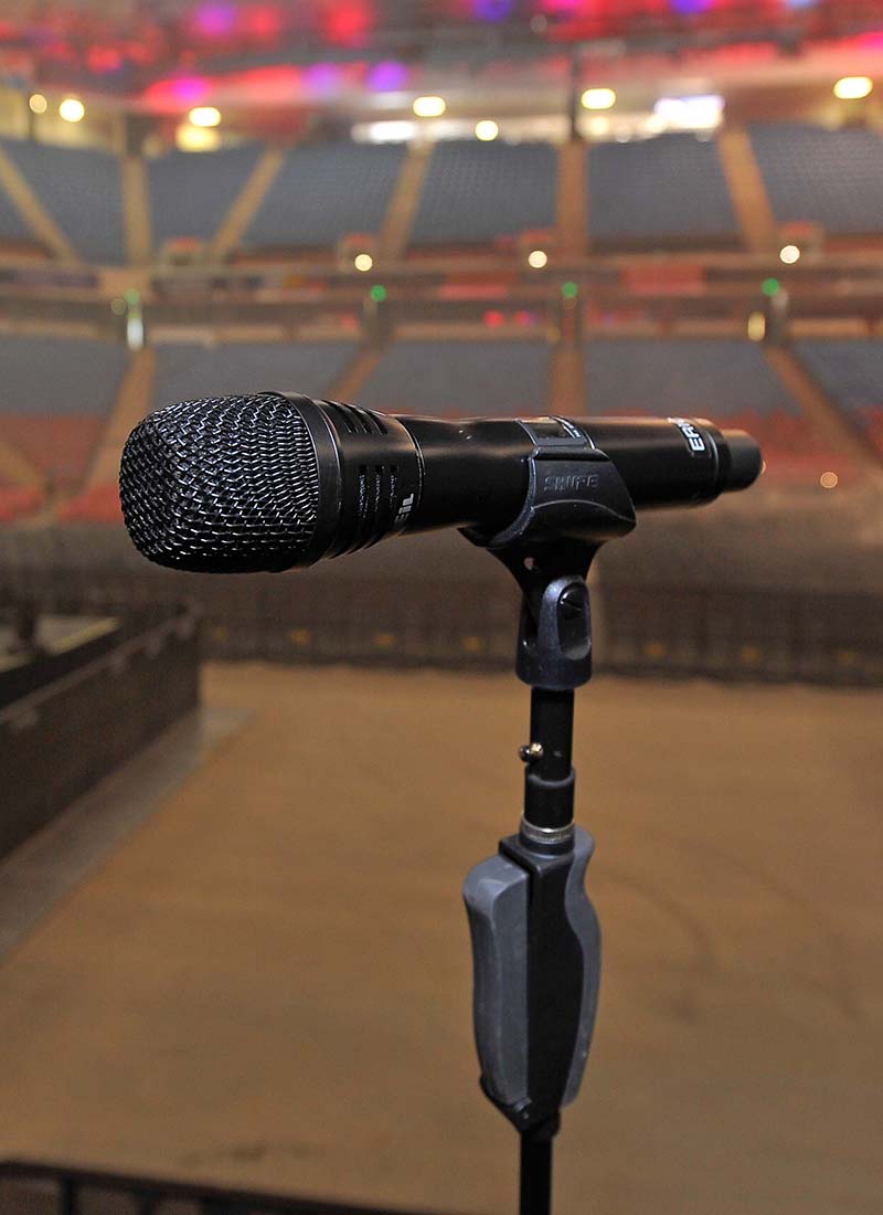 Vocal mic.  Eric Church tour photo by Steve Jennings