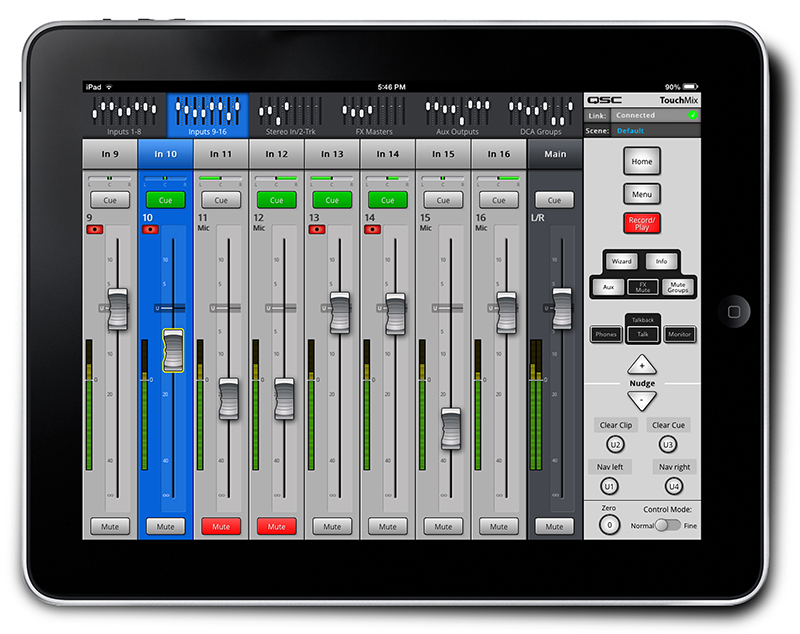 The free iPad control app includes fingertip control of all parameters.