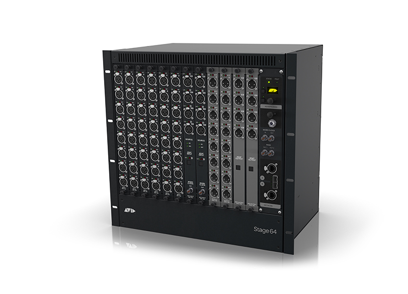 The modular Stage 64 can be fitted with various I/O modules to suit specific customer needs.