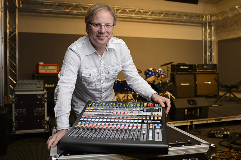 Jim Odom of PreSonus unveils the CS18AI mix controller