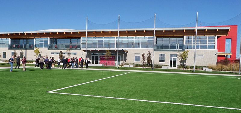 Toronto FC’s Kia Training center includes practice fields, fitness and dining facilities, a theater and more. Photo by Tino Rossini