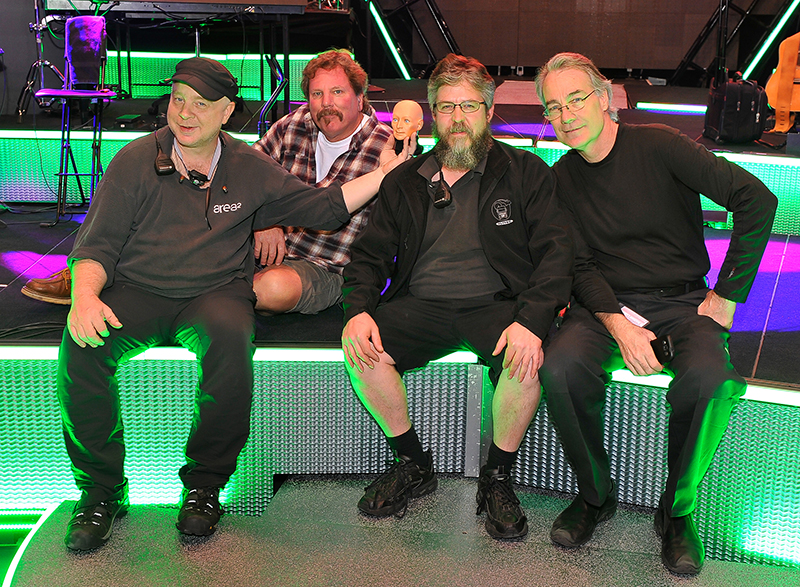 The back line crew, from left: Pete Danllowicz, Dave Wright, Dave Rapp and Kit Charlton (c) Steve Jennings