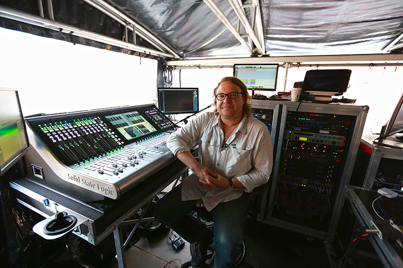 FOH engineer Chris Rabold at the mix position