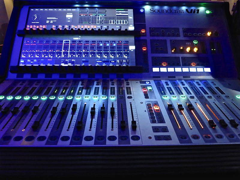 The Soundcraft VI1 console in action