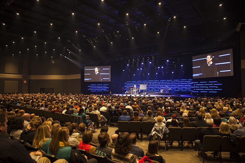 Lead Pastor Jeff Henderson delivering the message at Gwinnett Church