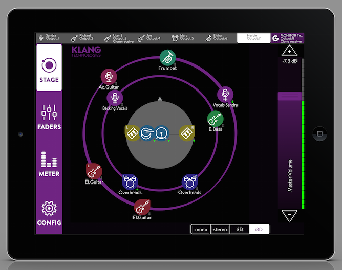 The coming KLANG:app orbit will shift the mix orientation, depending on where the user’s head is turned.